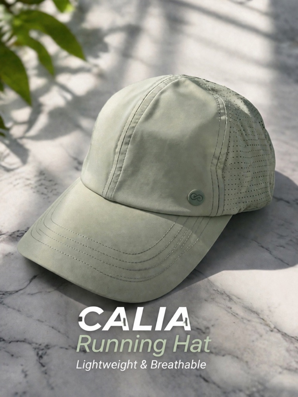 CALIA Women’s Running Hat Adjustable Cap Sage Green Lightweight Breathabl